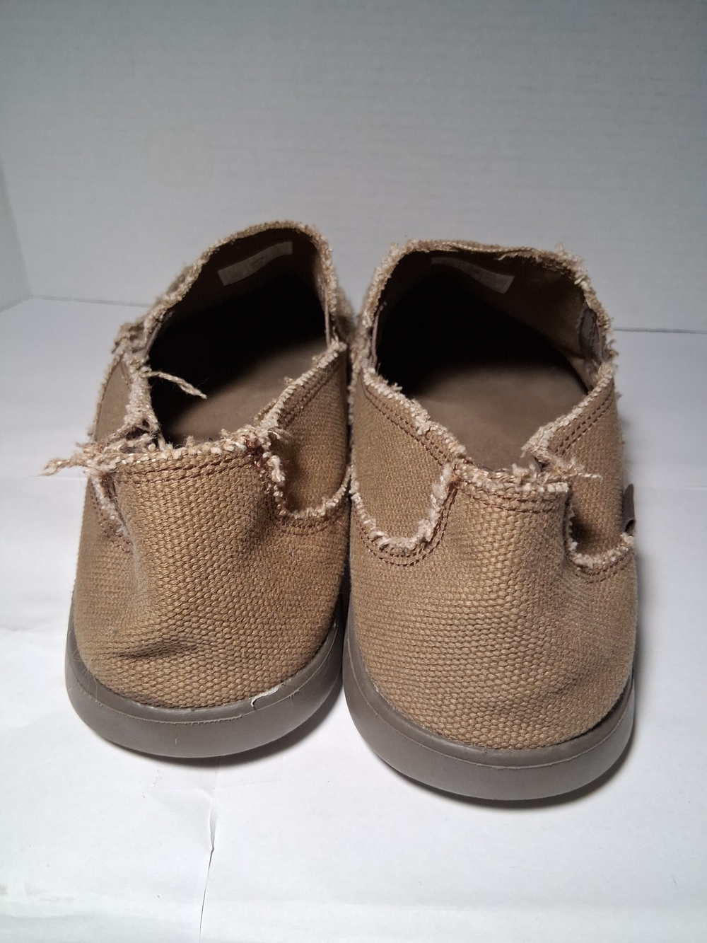 Crocs Venture Santa Cruz 10128 Sz 10 Loafers Canvas Slip On Shoes Brown - Picture 3 of 7